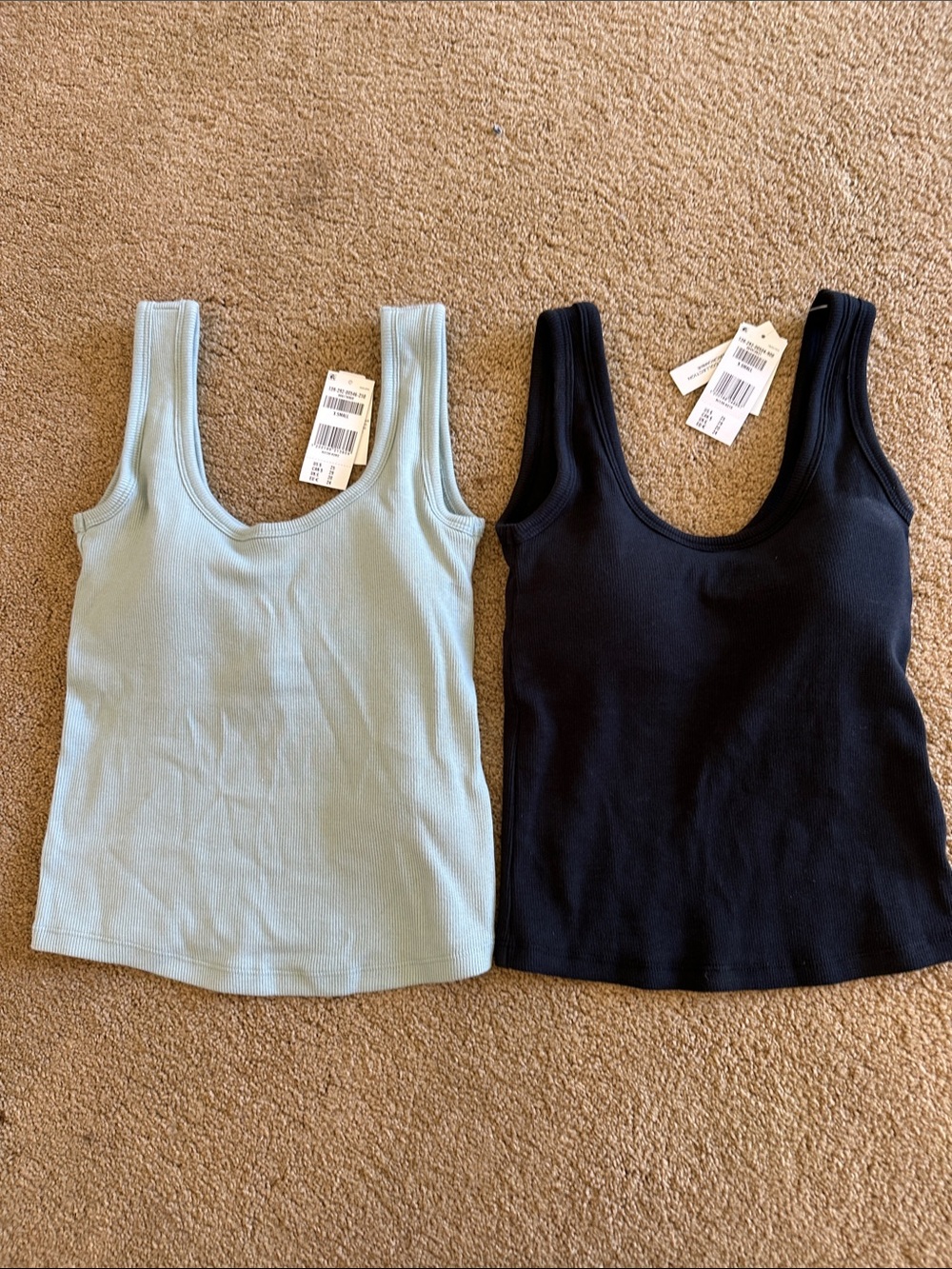 Pair of Abercrombie Bra-free tank tops, size xsmall